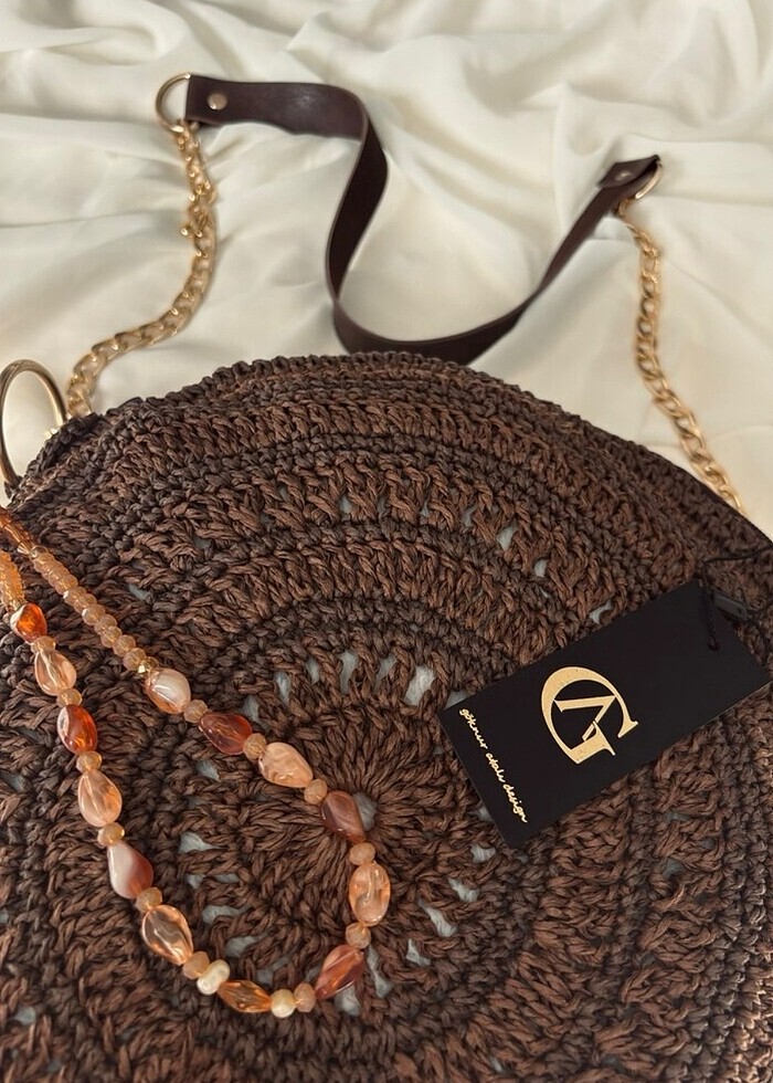 Hasır Daire Çanta - Görsel 2