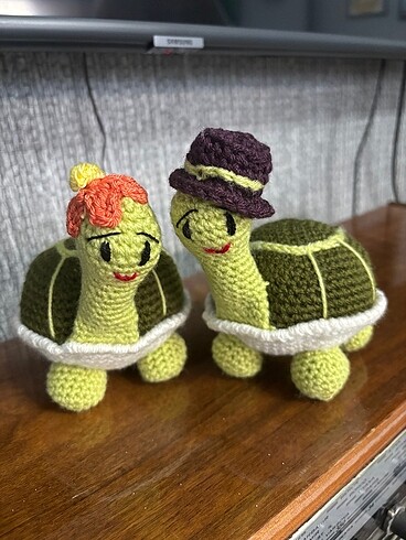 Çift Kaplumbağa Amigurumi