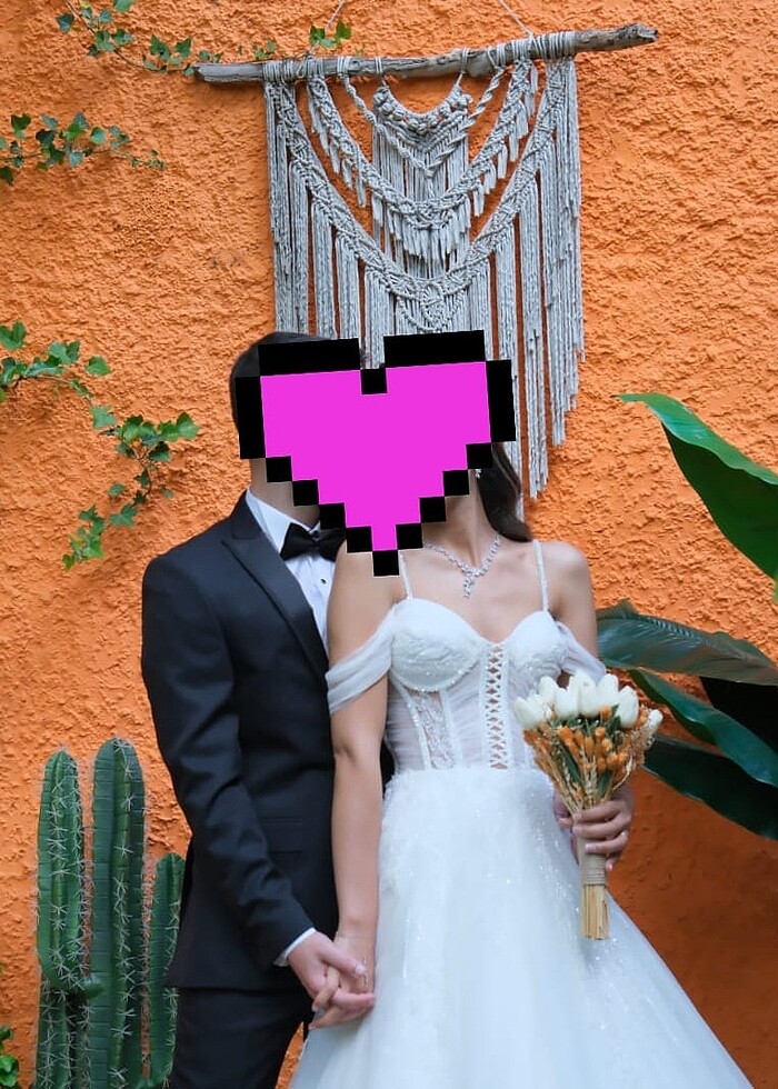 Kayık Yaka Balen Korse Gelinlik - Görsel 4