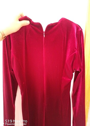 40 Beden Bordo elbise