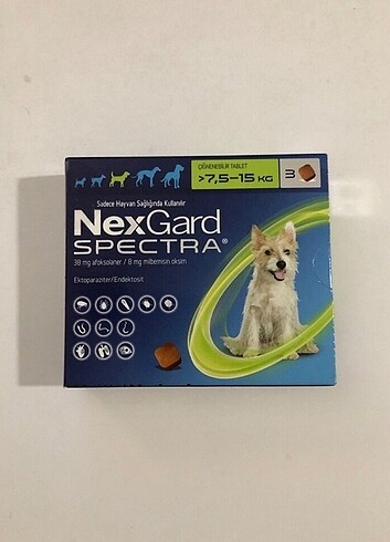 Nexgard spectra 7.5-15kg iç ve dış parazit 