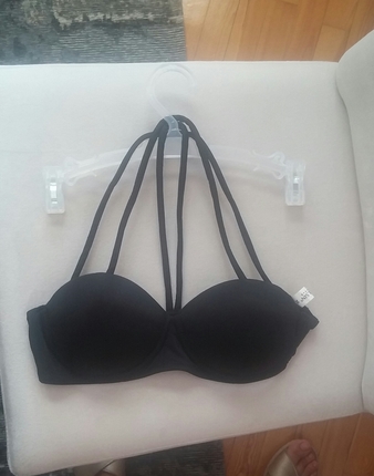 Angelsin siyah push up tasarım bikini üstü