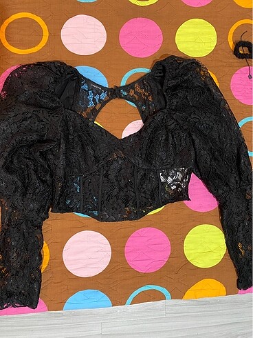 xl Beden siyah Renk dantelli bluz