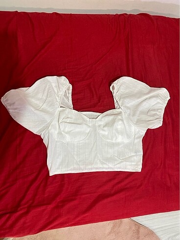 balon kol crop top