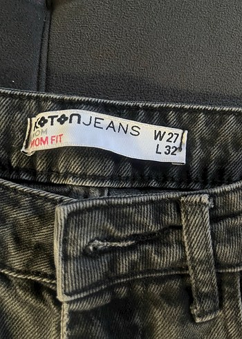 Gri Regular Fit Midi Denim Kadın Jean - Görsel 2