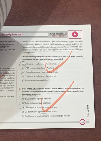 Beden KPSS Rehberlik ve Özel Eğitim Video Ders Notları Bulut Vurdum