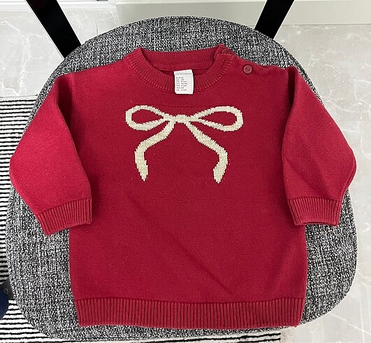 H&M H&m kız bebek kırmızı triko kazak