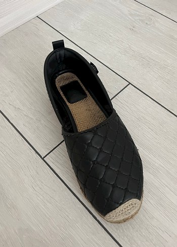 İnci 37 no siyah espadril ayakkabı, önü hasır detaylı - Görsel 7