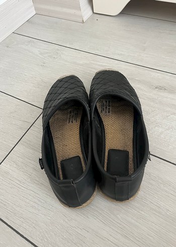 İnci 37 no siyah espadril ayakkabı, önü hasır detaylı - Görsel 4