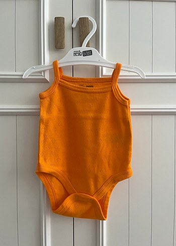 Hello baby 3 ay turuncu ip askılı zıbın, çıtçıtlı - Görsel 5