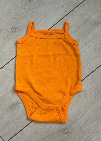 Hello baby 3 ay turuncu ip askılı zıbın, çıtçıtlı - Görsel 2