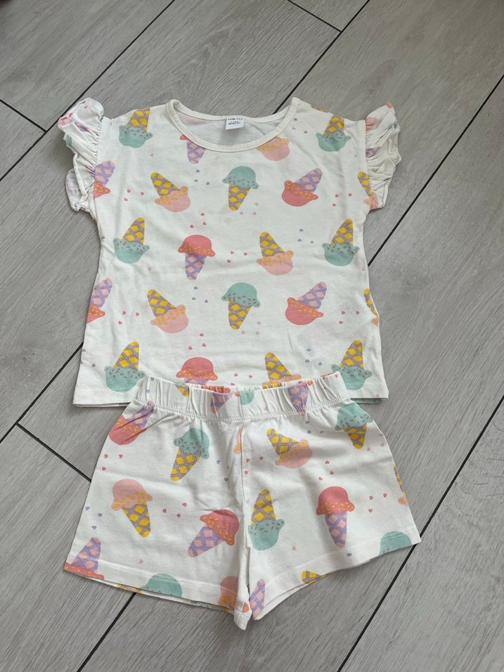 Lcw 1-2 yaş dondurma desenli takım, kısa kol ve şortlu - Görsel 2
