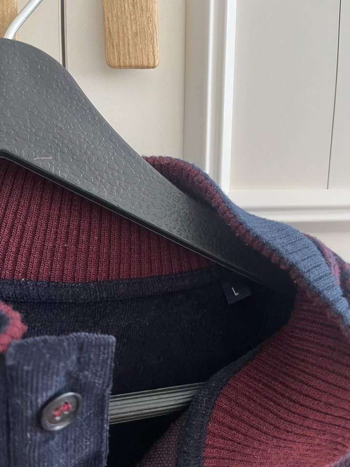 Network L beden bordo erkek triko kazak - Görsel 4