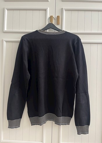 Defacto M beden V yaka siyah triko kazak - Görsel 5