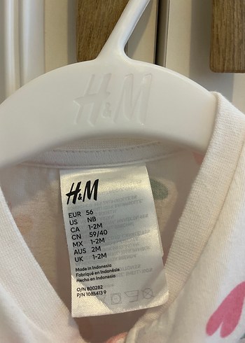 H&m 1-2 ay kız bebek fermuarlı tulum - Görsel 5