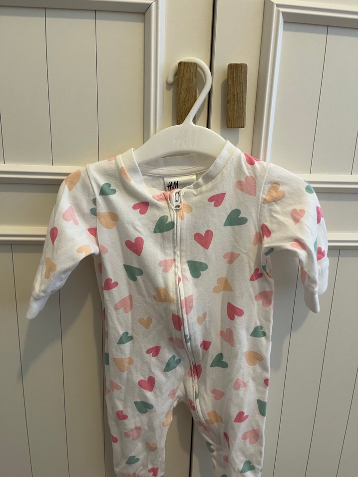 H&m 1-2 ay kız bebek fermuarlı tulum - Görsel 3