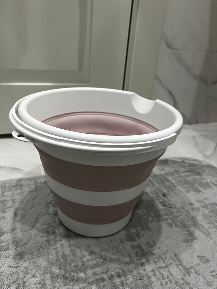 Zuu baby fileli pembe bebek katlanır banyo seti - Görsel 2