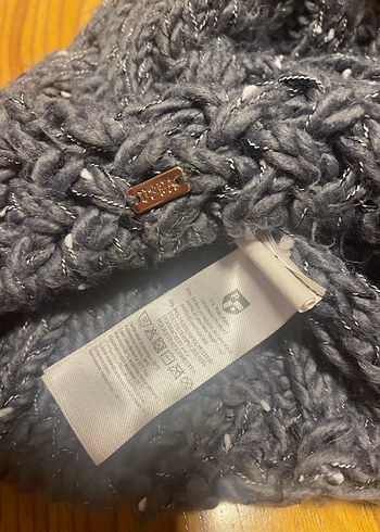 US POLO Kadın Gri Örgü Ponponlu Bere - Görsel 5