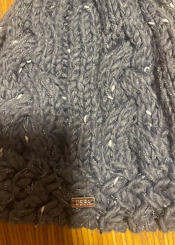 US POLO Kadın Gri Örgü Ponponlu Bere - Görsel 4