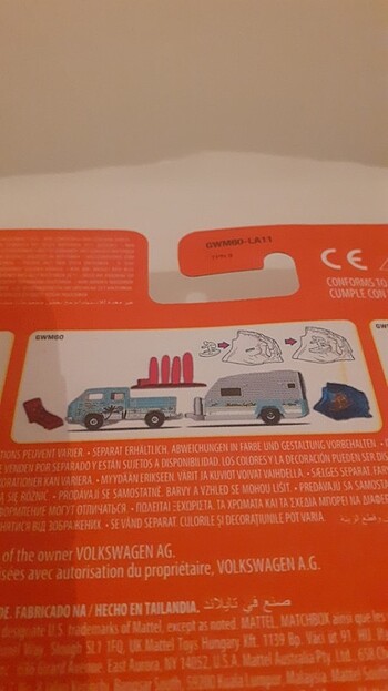  Beden Renk Matchbox HITCH & HAUL Volkswagen Transporter T3 Crew Cab Karavan
