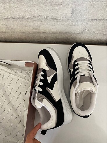 38 Beden beyaz Renk Kadın sneaker Marjin