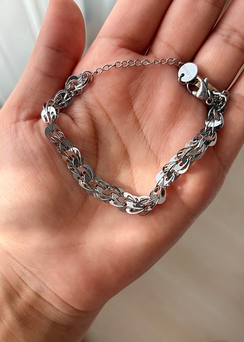 Gri Zincir Detaylı Bohem Bileklik seti - Görsel 4