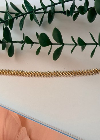 Zincir Detaylı Altın Rengi Kadın Bileklik Seti - Görsel 8