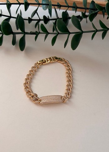 Zincir Detaylı Altın Rengi Kadın Bileklik Seti - Görsel 7