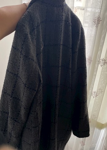 Siyah Uzun Kadın Kaban - Görsel 2