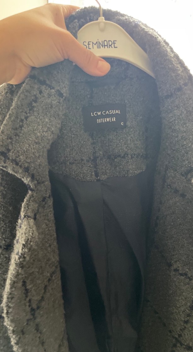 Siyah Uzun Kadın Kaban - Görsel 3