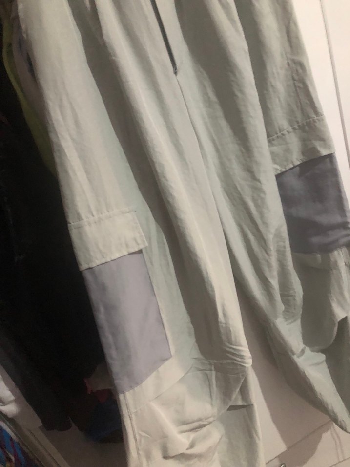 Gri Bel Detaylı Rahat Kesim Kadın Pantolon - Görsel 3