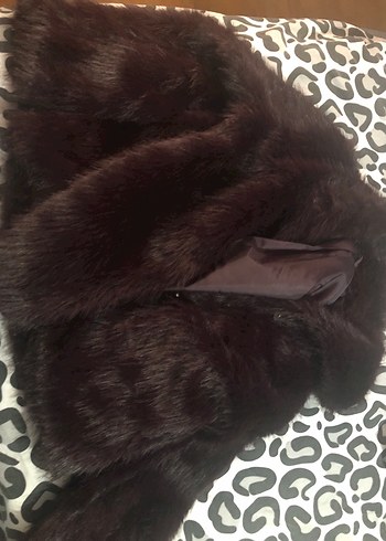 Bordo Kürk Detaylı Midi Kadın Mont - Görsel 6