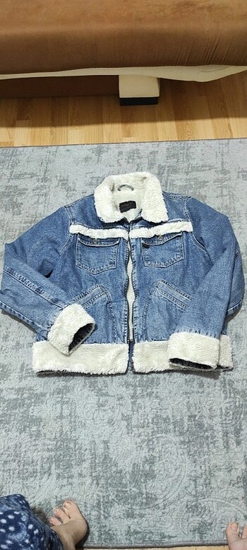 Diğer Tüylü denim mont