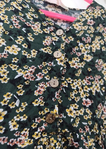 Çiçek Desenli Bohem Uzun Elbise - Görsel 3