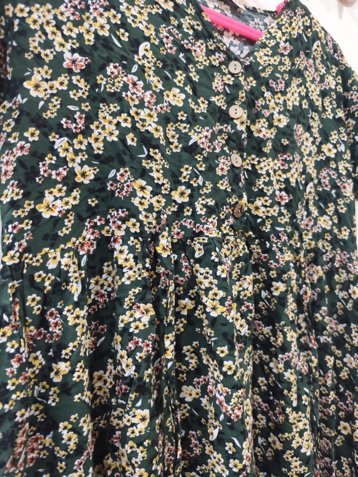 Çiçek Desenli Bohem Uzun Elbise - Görsel 5