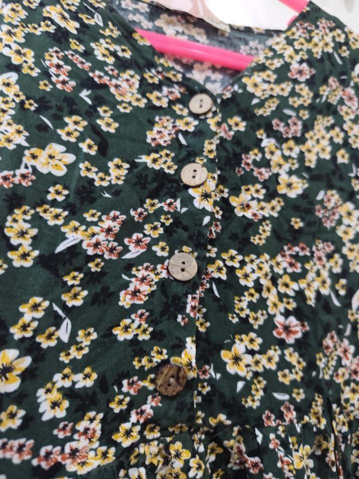 Çiçek Desenli Bohem Uzun Elbise - Görsel 3