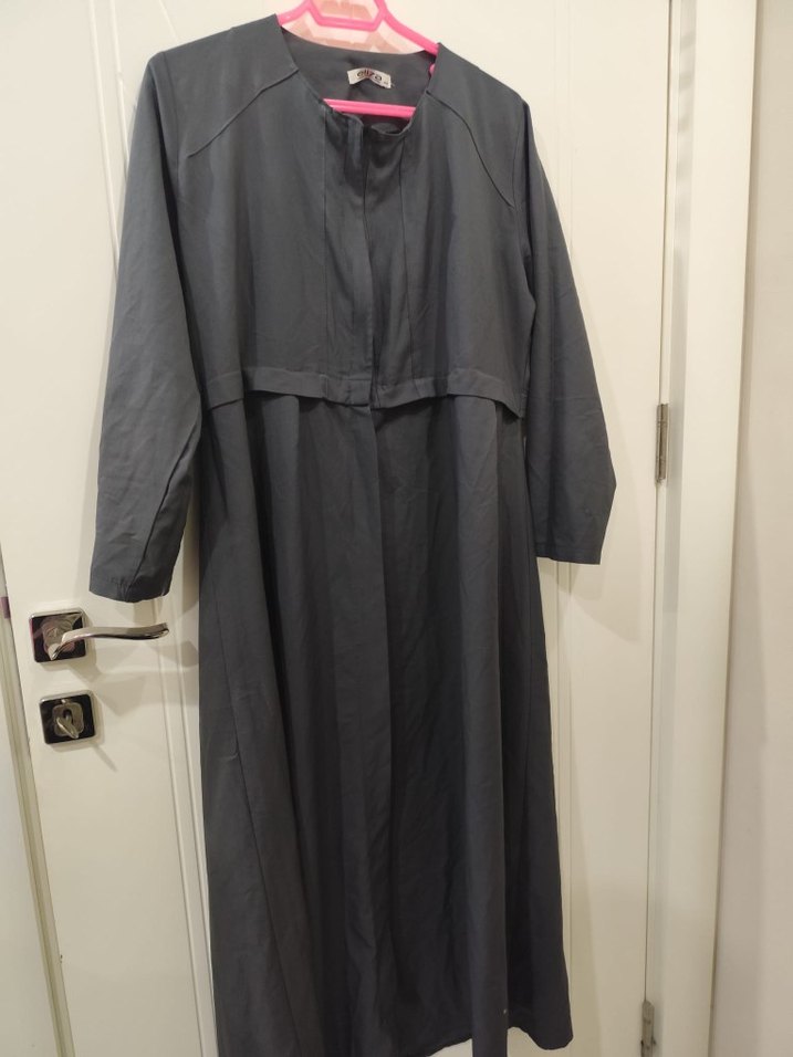 gri gündelik elbise. - Görsel 4