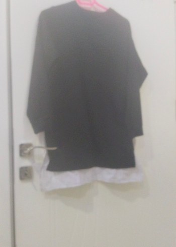 Gri Siyah Salaş Kadın Sweatshirt - Görsel 2