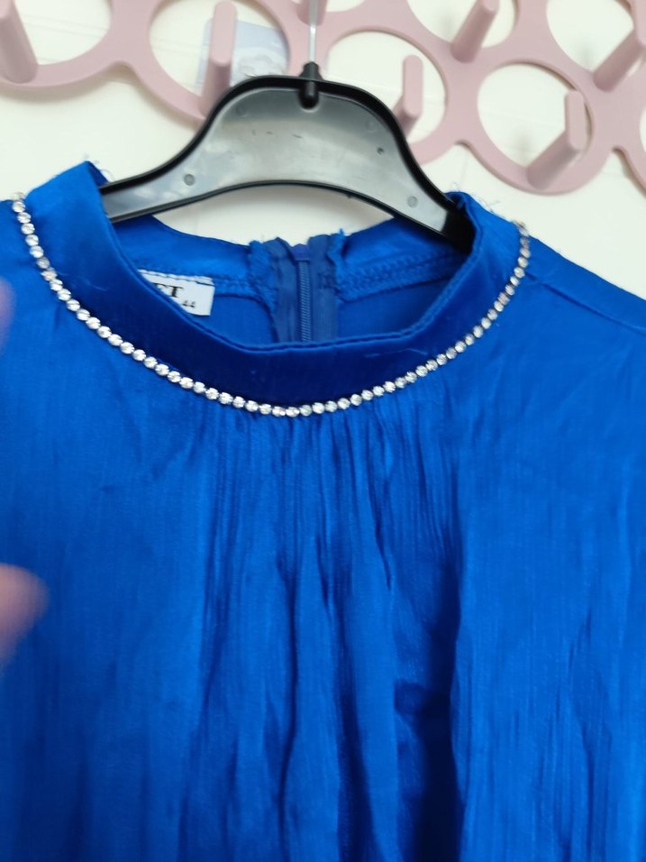 Mavi Parlak İşlemeli Kadın El Zinciri - Görsel 2