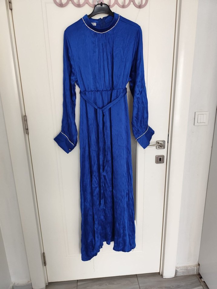 Mavi Parlak İşlemeli Kadın El Zinciri - Görsel 3