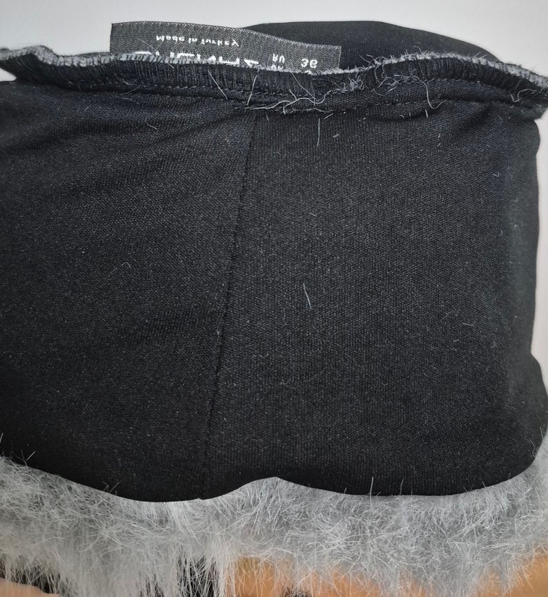 Gri Kadın Yün Kürk Şapka - Görsel 4