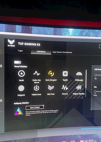 Asus TUF Gaming k3 Red Switch Mekanik Klavye - Görsel 3