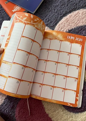 Beden Renk Gri Kedi Desenli 2020 Defter Ajanda