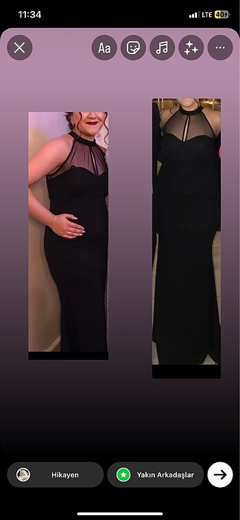 Gece davet balo elbisesi - Görsel 6