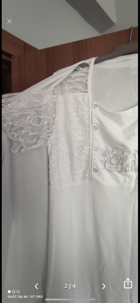 Uzun Kollu Nakışlı Kadın lohusa Sabahlık - Görsel 2