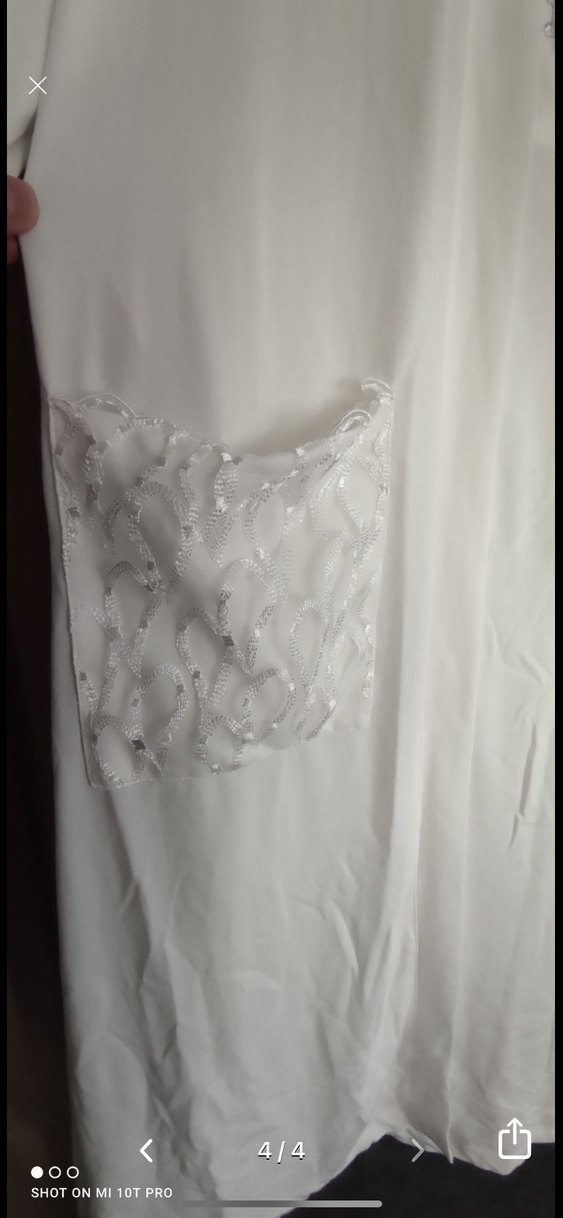 Uzun Kollu Nakışlı Kadın lohusa Sabahlık - Görsel 4