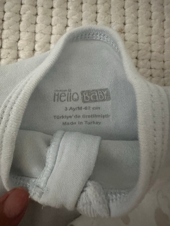 Gri Triko Pamuklu Bebek Hastane Tulumu - Görsel 2