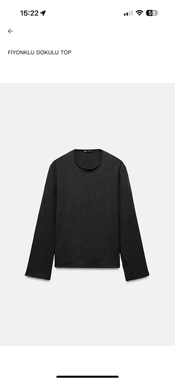 Zara fiyonk dokulu top