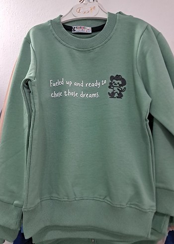 Yeşil Baskılı Erkek Çocuk Sweatshirt - Görsel 2