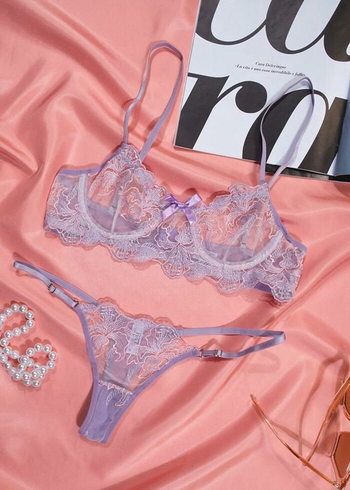 Lila güpürlü brode ???? - Görsel 3